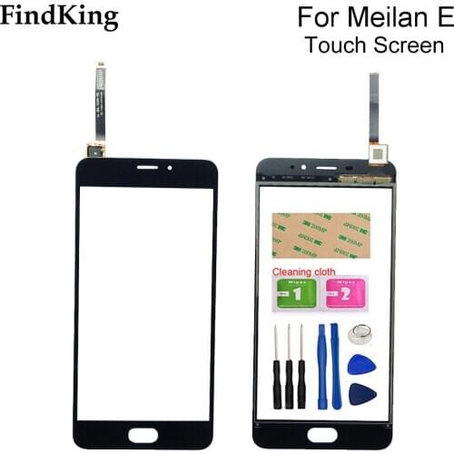 Touch Screen For Meizu M3E Front Glass Touch Screen Digitizer For Meizu Meilan E Digitizer Panel Sensor Tools 3M Glue
