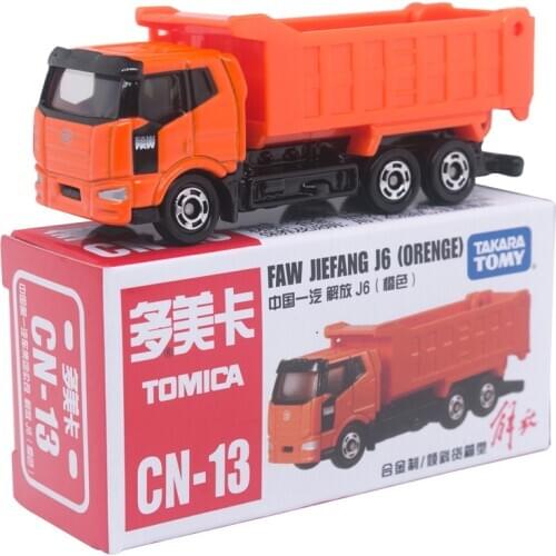 Takara Tomy Tomica Die-cast Vehicle Model Faw Jiefang J6 ORENGE Mini Truck Toy for Boys CN-13