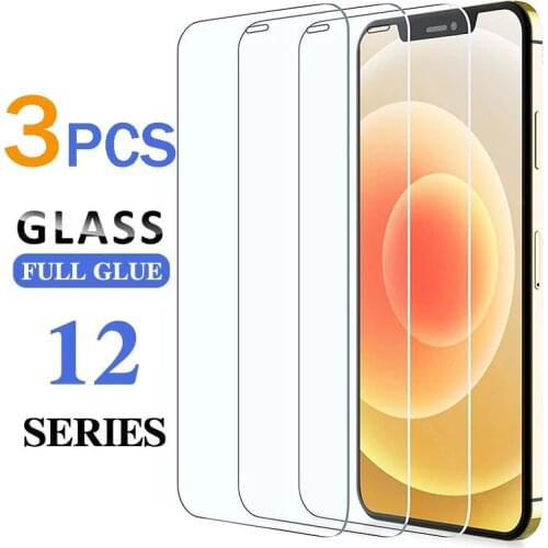 3Pcs Protective Glass On iPhone 13 12 11 Pro XS Max X XR 7 8 6s Plus Screen Protector For iPhone 13 12 11 Pro Max Tempered Glass