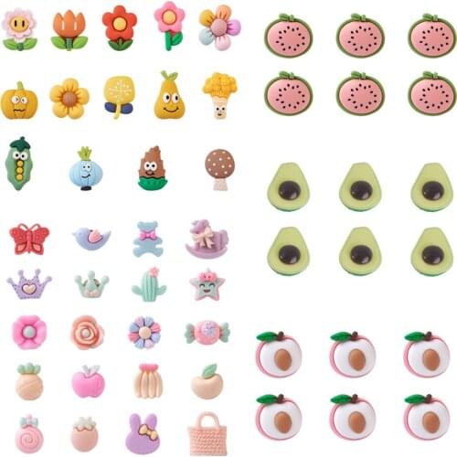 16-50Pcs Resin Push Pins Assorted Cartoon Drawing Map Pins for Photos Wall Bulletin Board Corkboards Memo Decorations