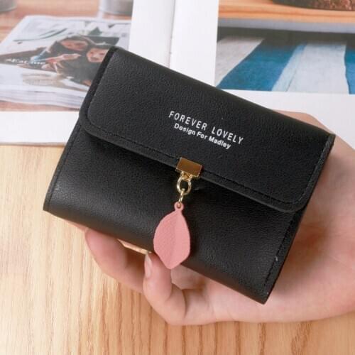 2021 Korean Version of Simple Small Wallet Tri-fold Short Wallet Coin Purse Ladies Slim Wallet Female Hasp Mini Clutch For Girl