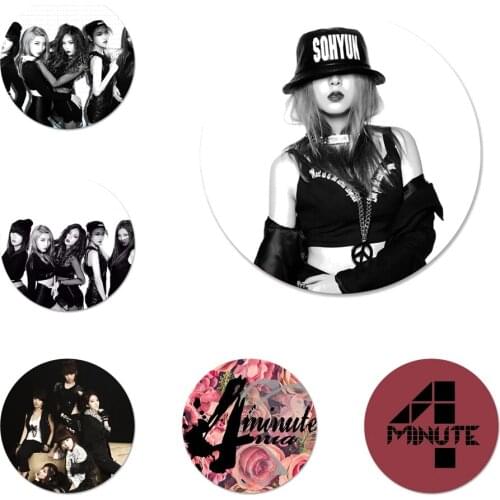 Kpop 4 Minute Badge Brooch Pin Accessories For Clothes Backpack Decoration gift 58mm