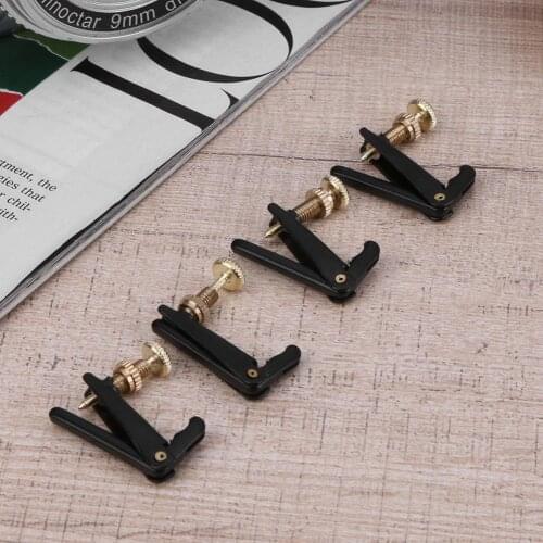 4pcs 4/4-3/4 Plated Iron Violin Fine Tuners Spinner Adjuster Strings Hooks Iron + Spray Paint for Musical Instrument Parts