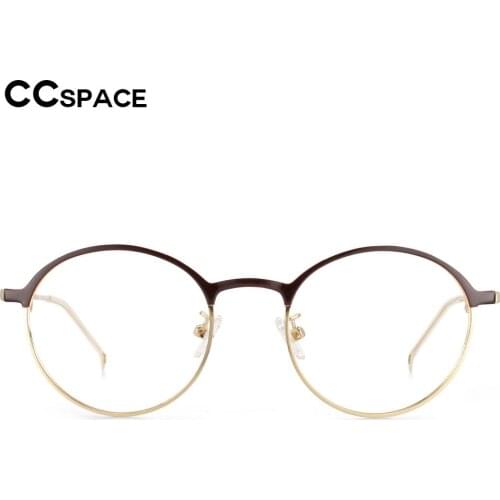 53759 Round Double Color Fashion Spectacle Anti Blue Light Metal Men Womens Computer Protect Glasses