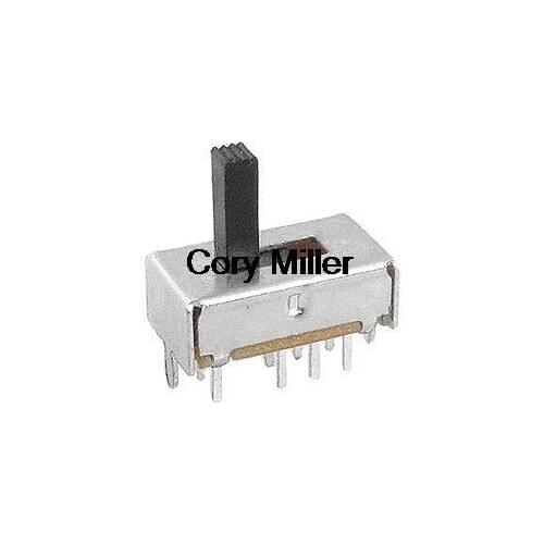 8 Pin PCB Mount 3 Position DP3T 2P3T Vertical Slide Switch 0.5A 50V DC