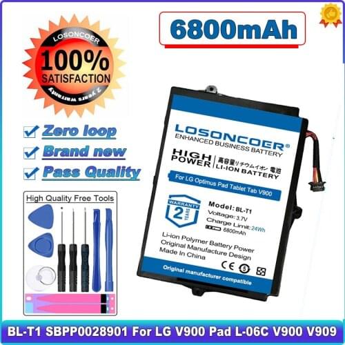 2021 New Arrivals 6800mAh BL-T1 SBPP0028901 Battery for LG Optimus Pad V900 Optimus Pad L-06C V900 V909
