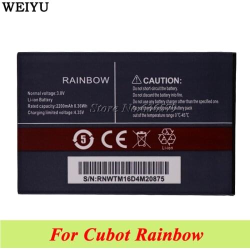 10PCS/LOT For Cubot Rainbow Battery 2200mAh Bateria Batterij Accumulator