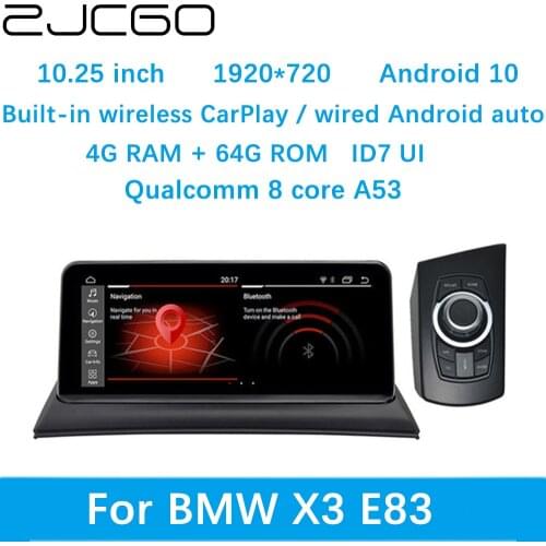 ZJCGO Car Multimedia Player Stereo GPS DVD Radio Navigation Android Screen System for BMW X3 E83 2003 2004 2005 2006 2007 2008