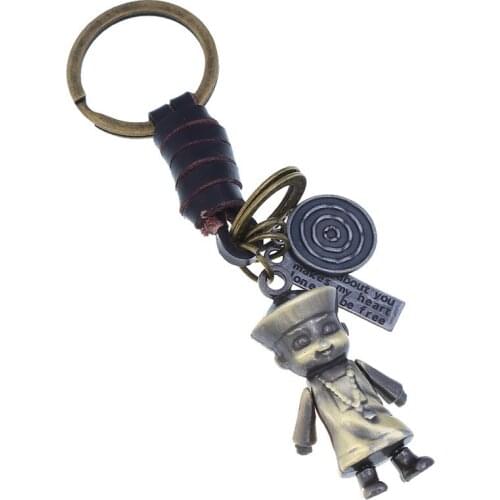 LETAPI Punk Vintage Zombie Pendant Suspension Leather Key Chain Charms for Keys Car Keys Accessories Keychain