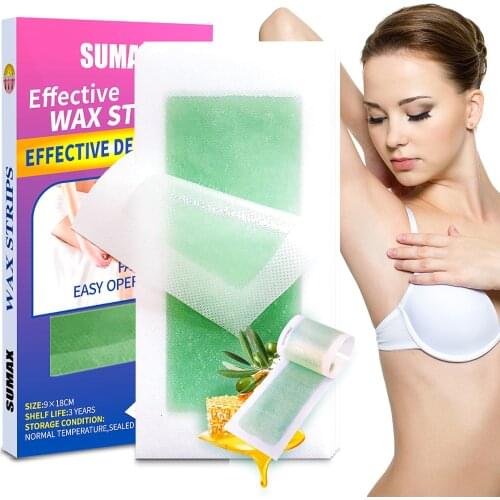 Rapid Effective Wax Strips for Hair Removal Double-Side Long Lasting Depilation Womens Safe Wax Paper For Legs/Bikini/Arm/Neck