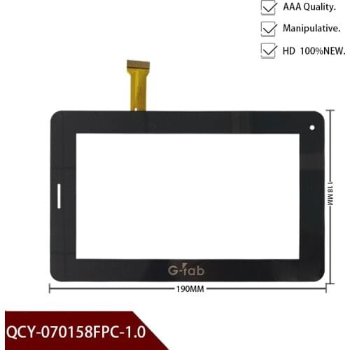 Black New Touch Screen Digitizer For 7'' inch QCY-070158FPC-1.0 Tablet Touch panel sensor replacement Free Shipping