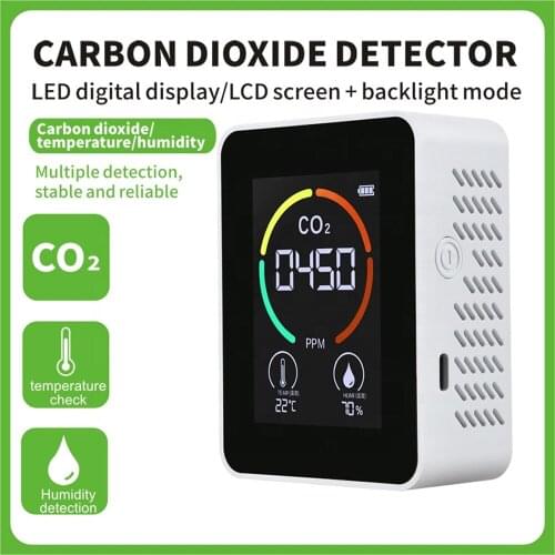 Air Monitor CO2 Detector Carbon Dioxide Greenhouse Air Quality Temperature Humidity Monitors Kit Fast Measurement Meters