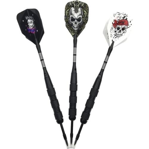 Darts 3Pcs Black Steel Pointed Darts 20g Standard Indoor Sports Entertainment Darts Games Aluminium Shafts Flight Dardos Dart