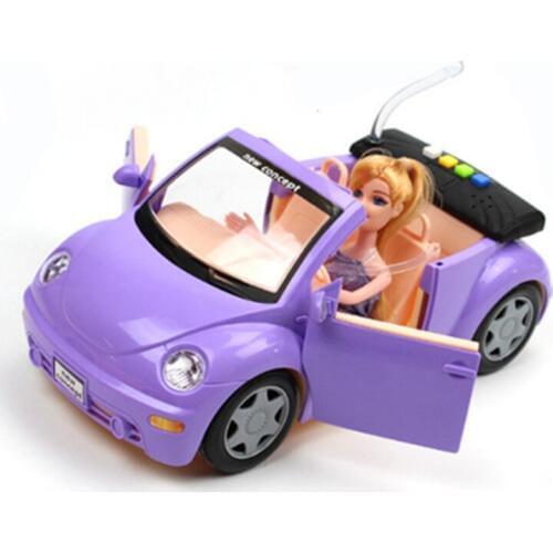 Fairy Princess inertia car Princess Girl Toy Flashes Beetle Car With Princess Doll Suit Toys Best Birthday Christmas Gift Girls