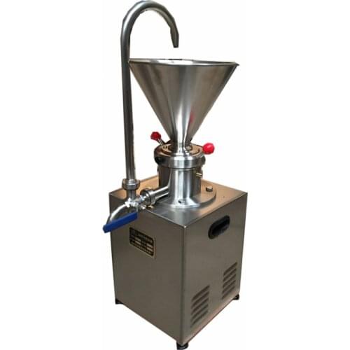 Small Stainless Steel Colloid Mill Grinder Machine Peanut Butter Tomato Sesame Chili Sauce Processing Equipment