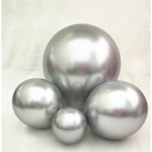 Metallic Chrome Silver 5-Inch 10-Inch 12-Inch 18-Inch Round Balloon Chain Irregular Shape Layout Festival Wedding Decoration