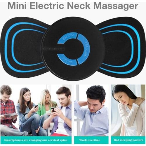 Mini Electric Neck Massager USB Charging Neck Pain Relieve 6 Levels Massage Intensity Portable Meridian Cervical Massager