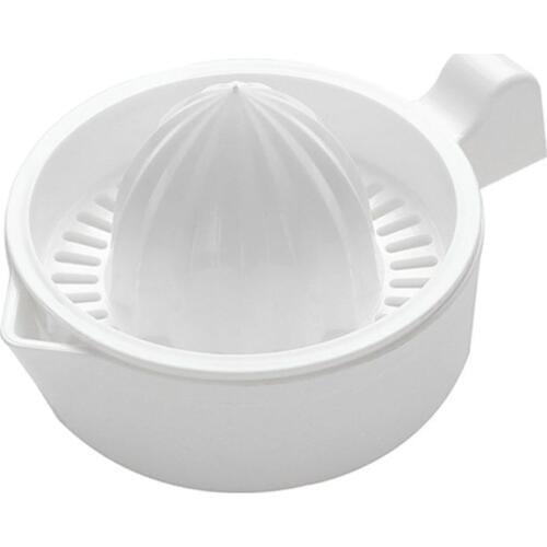 Mini Plastic Double Layer Household Manual Citrus Juicer Orange Lemon Fruit Squeezer Cup With Handle Pour Spout Portable Machine