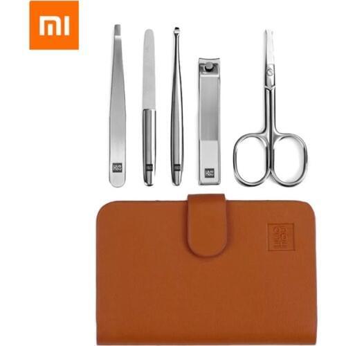 Xiaomi HUOHOU multifunction Stainless Steel Nail Clipper Professional Beauty Scissors Tweezer curette Set