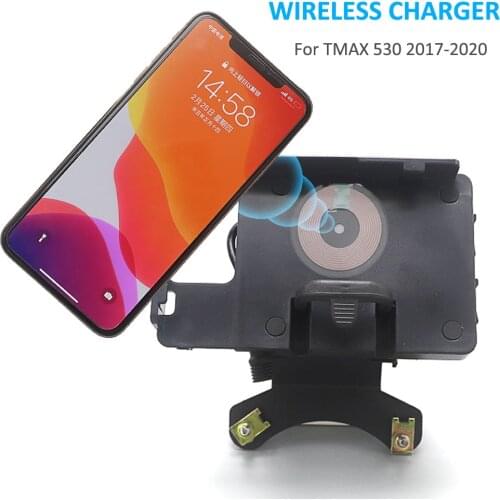 Motorcycle Windscreen Wireless Charger Navigation Bracket USB Charger Mobile Phone Holder For YAMAHA TMAX 530 T-MAX 530 17-202