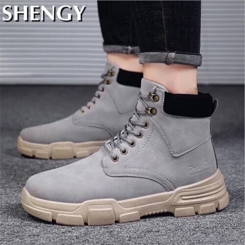 2020 Winter New Hot Selling Ankle Boots Men Retro Style Short Boots Fashion Casual Outdoor Breathable Military Jungle Boots Men