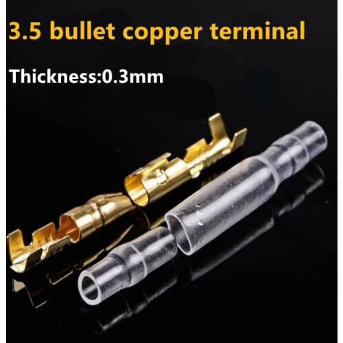 100set 3.5 Bullet male and female Crimp Terminal electrical Wire Connectors Cold press terminal