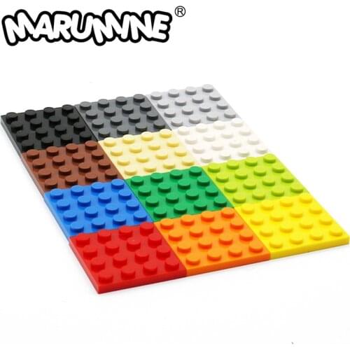 Marumine 4x4 Dots Baseplate 10PCS Buiding Blocks 3031 DIY Classic Developing Educational MOC Bricks Bulk Parts Construction Set