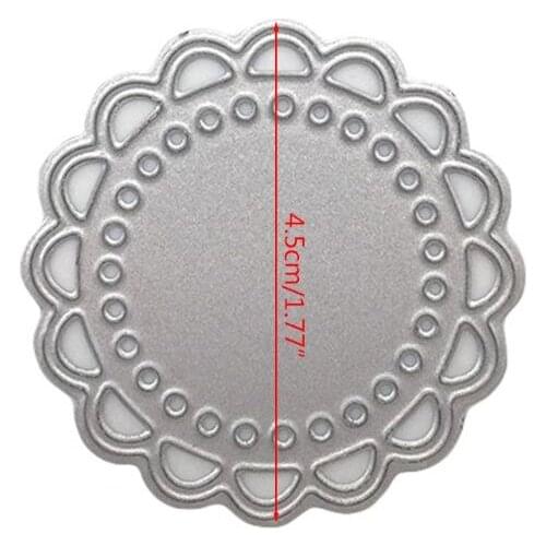 P15D 4Pcs Mini Lace Doily Circle Metal Cutting Dies Scrapbooking Craft Dies Making Paper Art Diy Embossing