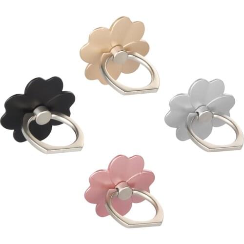 Finger Ring Mobile Phone Holder Stand Rotatable Flower Shape Smartphone Mount For iPhone Universal Android Cellphone Accessories