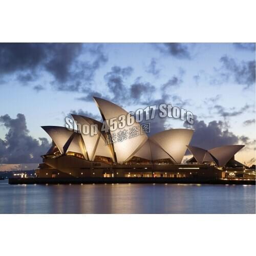 Full Square Drill 5D DIY Diamond Painting Sydney Opera House Embroidery Cross Stitch Diamond Mosaic Home Decor Gift Needlework