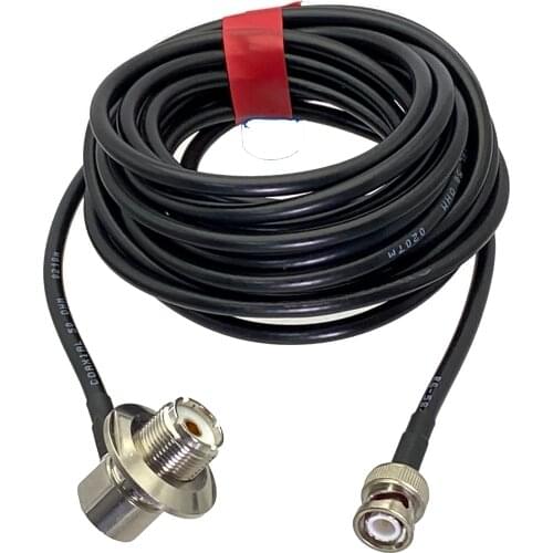 RG58 Cable BNC Male Plug to UHF SO239 Female Jack Bulkhead Right angle RF Jumper pigtail Cable 60cm~50M