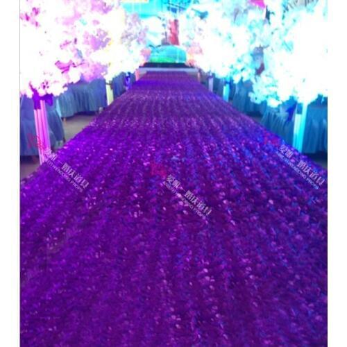 Rose Carpet Wedding Aisle Floor Runner Hollywood Awards Party Decoration Polyester Floor Rug Runner Party Event Supplies