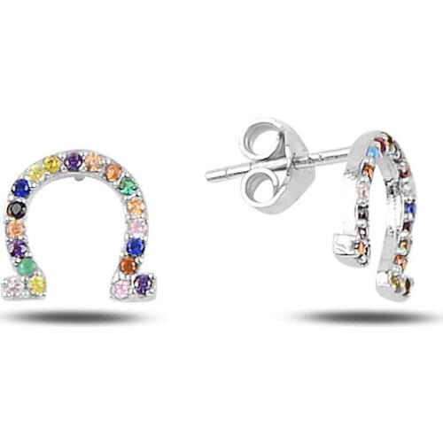 Silver Horseshoe Earrings