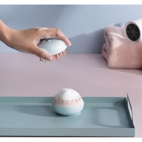 Silicone Brush Bath Shampoo Brush Body Scalp Massage Comb Shower SPA Massage Brush Silicone Head Hair Washing Brush