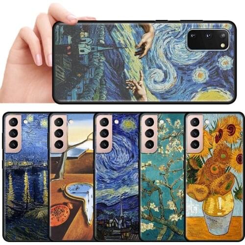 Silicone Case For Samsung Galaxy S20 FE S21 Ultra S10 Plus Soft Back Phone Cover S9 S8 S10e S7 Cases Cas Van Gogh Art Aesthetics