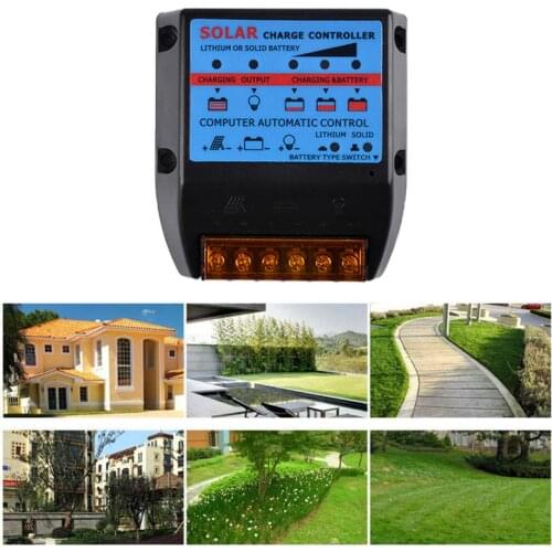 Solar Charge Controller 10A 20A 30A 40A 50A 12V Solar Panel Battery Controller Build In Timer MCU Control Adapter