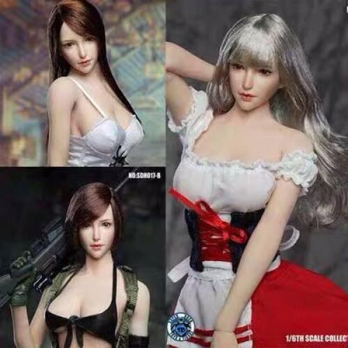 1/6 Girl Head Sculpt Young Lady Loli Head Carving SUPER DUCK SDH017 For 12 Inches Female Action Figure