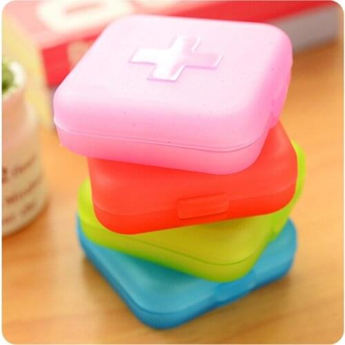 1Pc 4 Slots Container Pill Box Portable Pill Cases Travel Dispen Storage Box Medicine Drug Dispenser Packing Case