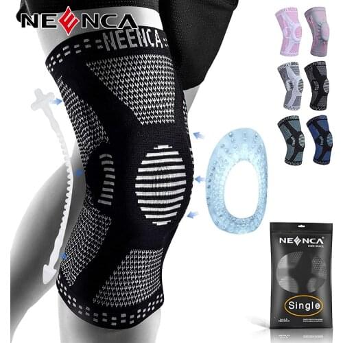 NEENCA Knee Patella Protector Brace Silicone Spring Knee Pad Basketball Running Women /men Knee Sleeve gym Sports Knee Pads
