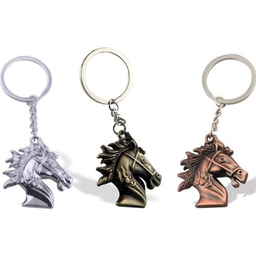 1 Pieces Fashion Key Chain Horse Horseshoe Car Keychain Handmade Jewelry Key Chains Bag Charm Keyring Gift for Girls