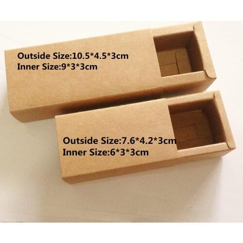 20pcs/50pcsDIY Wedding Candy/Chocolate/Flower/Baby Handmade Soap Drawer Box Vintage Kraft Paper Gift/Jewelry Packing Box