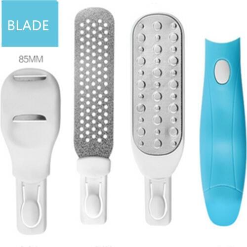 5pc/set Removable Pedicure Foot Rasp Set Heel File Grater Callus Shaver Stainless Steel Feet Cuticle Skin Pedicure Remover