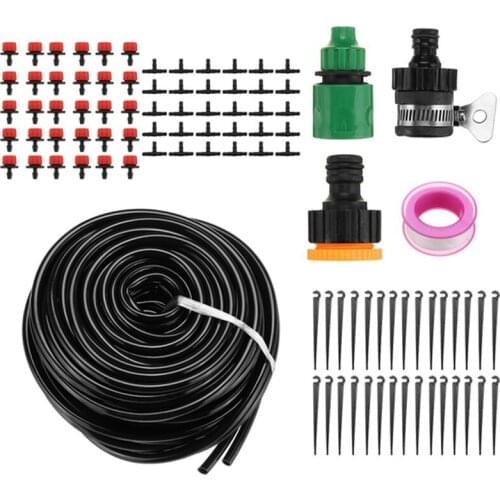 AF89 95PCS for Outdoor Misting Cooling System 8 Holes Drip Irrigation System Kit Tubing Hose 50M