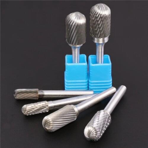 C Type 1pcs Single Head Tungsten Carbide Rotary File Tool Point Burr Die Grinder Abrasive Tools Drill Milling Carving Bit Tools