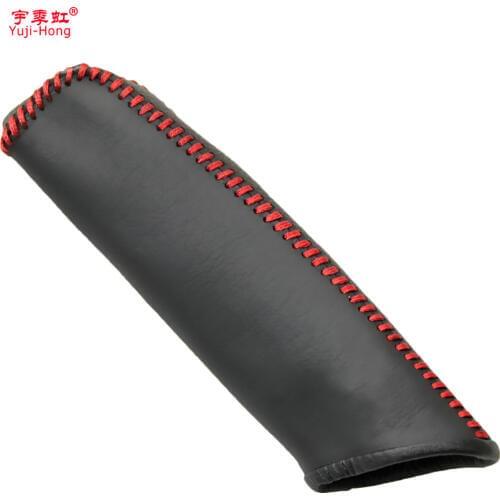 Yuji-Hong Car Handbrake Covers Case for TOYOTA Verso 2011-2014 Handbrake Cover Genuine Leather Car-styling Grips Black