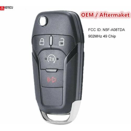 For 2015-2020 FORD F150 F250 F350 F450 F550 FLIP KEY KEYLESS REMOTE ENTRY FOB N5F-A08TDA 902MHz PCF7945P/HITAG PRO 49 Chip
