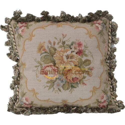 European Hand Crafted Cushions Pillow Fine Sofa Chair Home Decor Handmade Needlepoint Embroidery