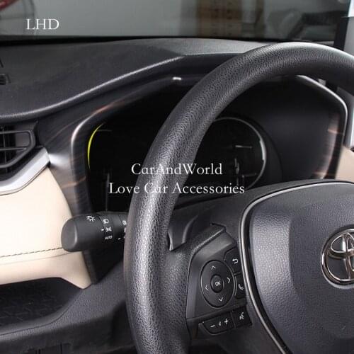 Carbon Fibre Dashboard Instrument Box Cover Frame Trims For Toyota RAV4 LHD&RHD 2019 2020 Car Interior Console Screen Accessory