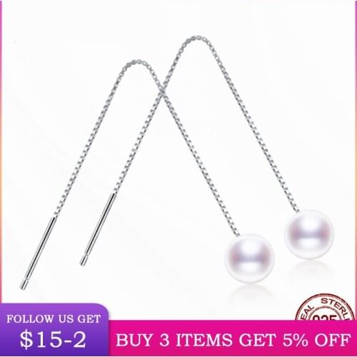 LByzHan tassel earrings faux pearl bead earrings authentic 925 Sterling silver jewelry 2020 nouvell