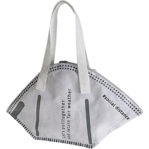 Fashion Women Large Mask Shopping Tote Bag Casual Daily Wear Shoulder Hand Bag Large Capacity Money Clutch Personality